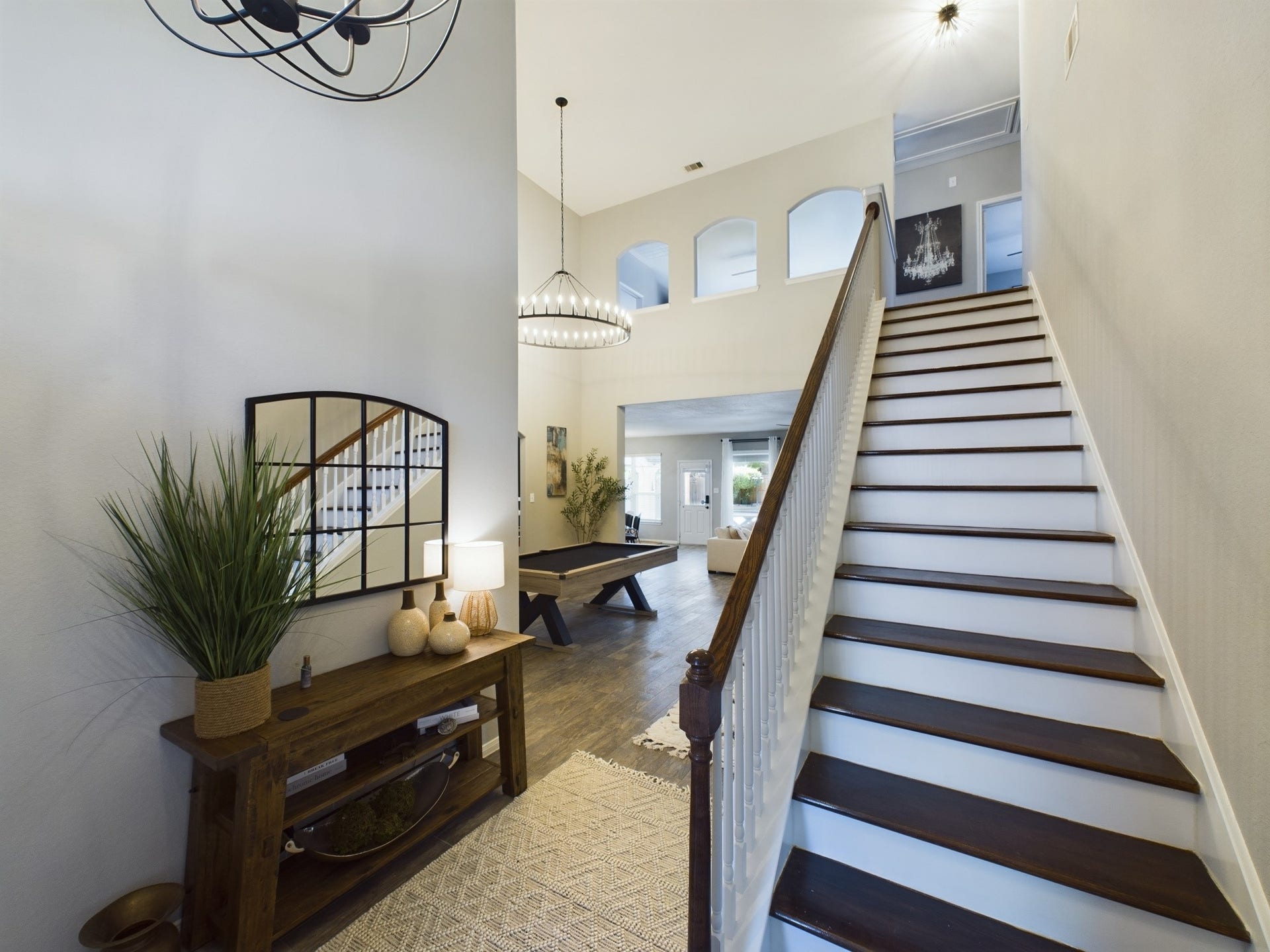 Tile Flooring throughout with a Natural Wood look