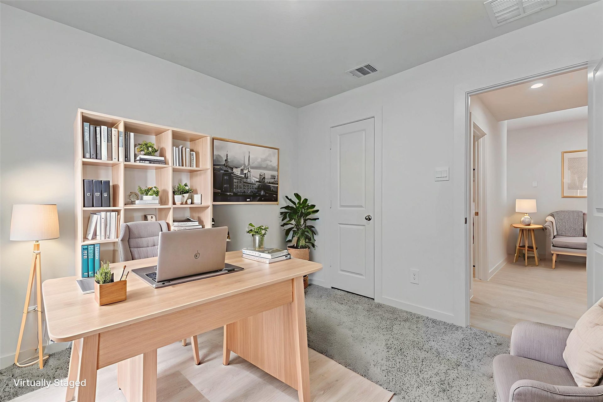 30307 Lighthouse Bluff Lane, Fulshear, TX 77441 Virtually staged home office. 4th bedroom.