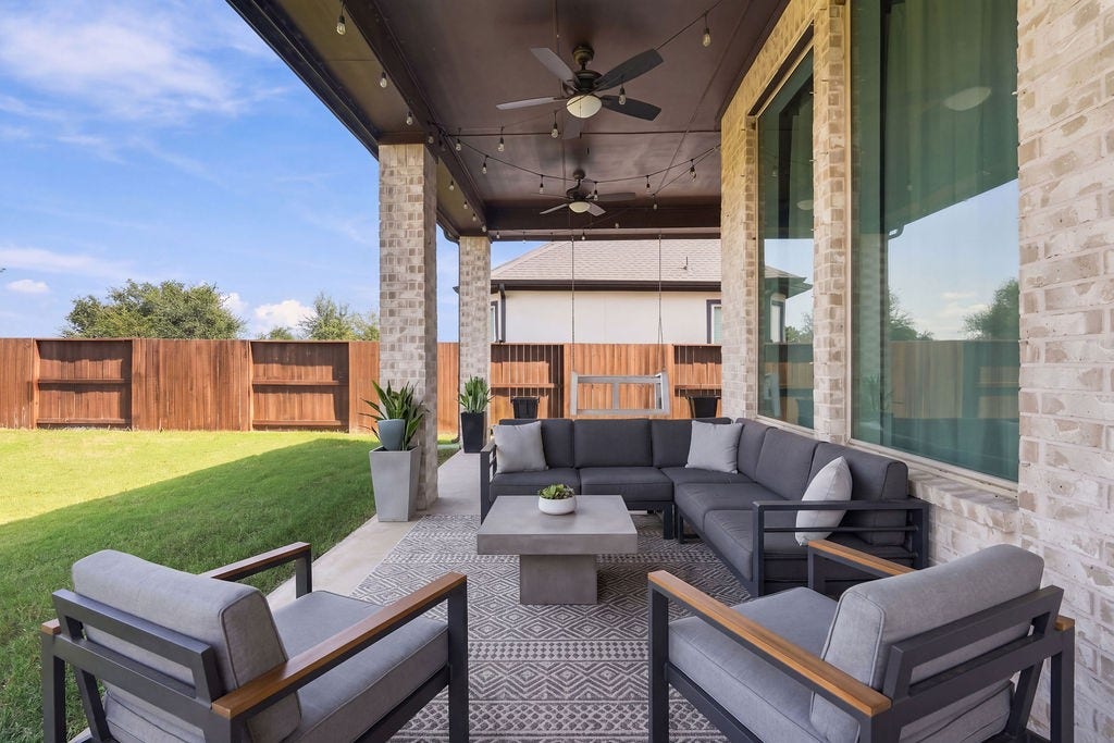 4103 Shackleton Court, Iowa Colony, TX 77583 Virtually staged back porch.