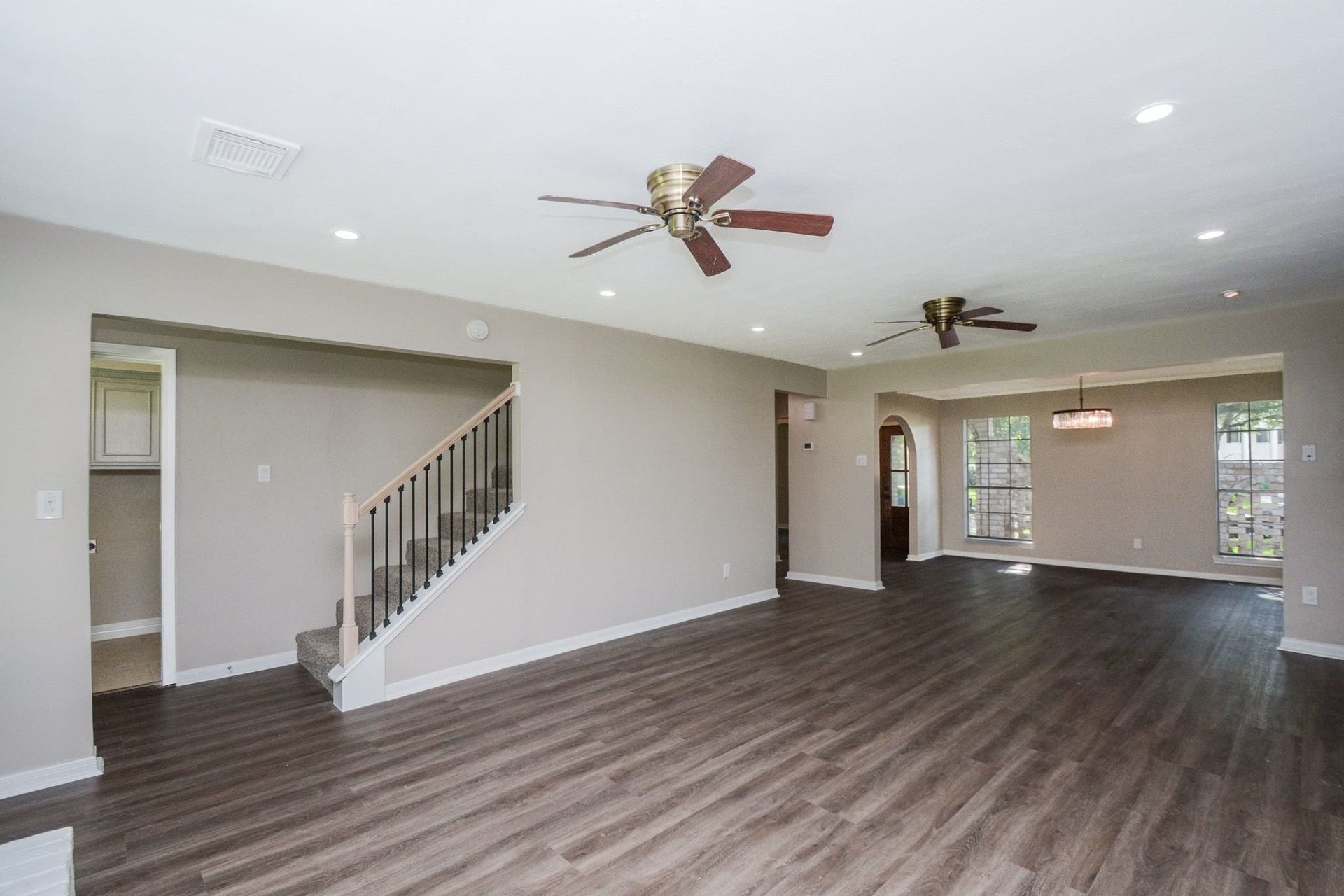 3018 Apple Valley Lane, Missouri City, TX 77459 What a lovely view of the home's staircase, available but not prominent in the home's sophisticated layout.