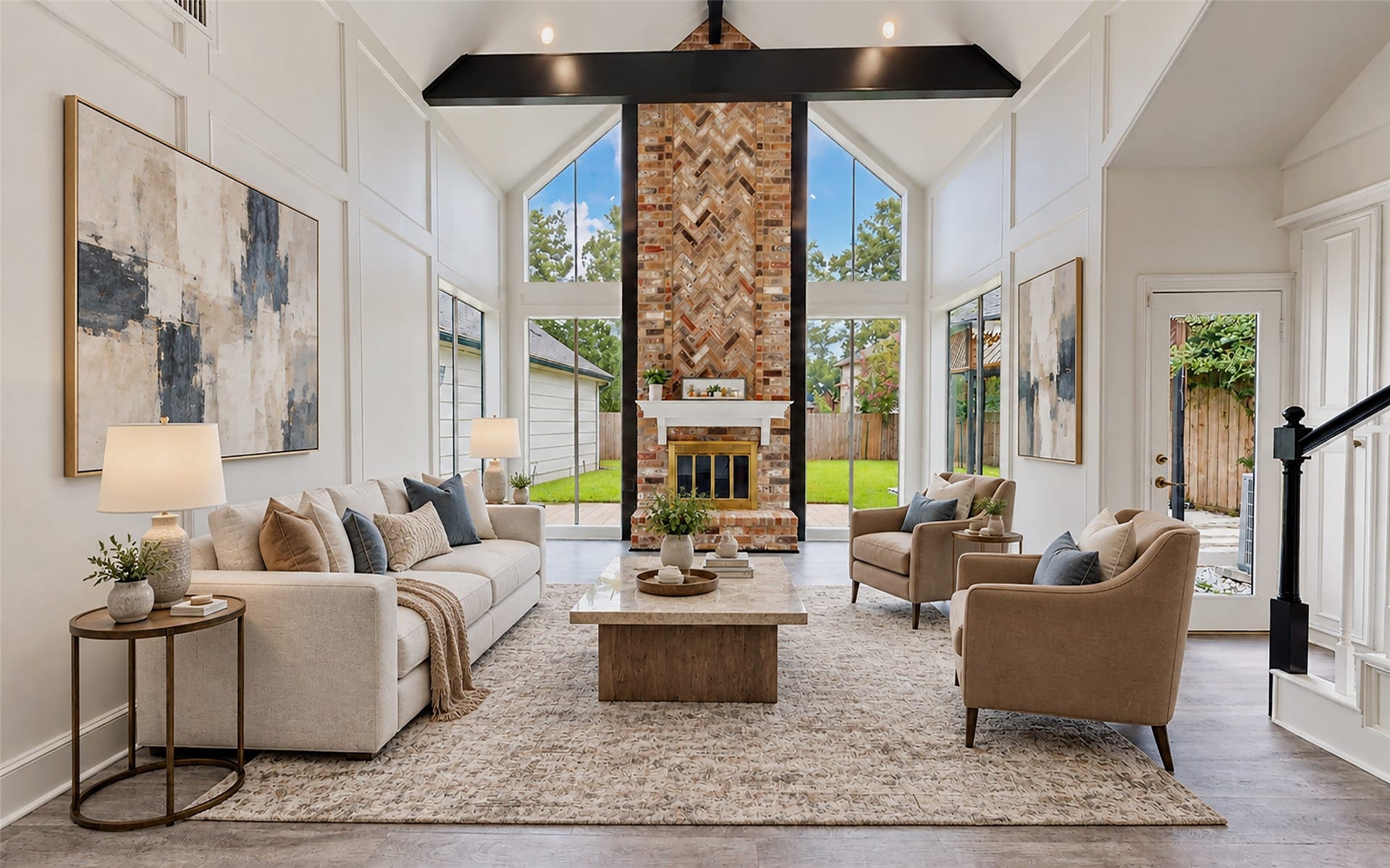 1407 Sherfield Ridge Drive, Katy, TX 77450 1407 Sherfield Ridge Dr, Virtually Stagged Living Room