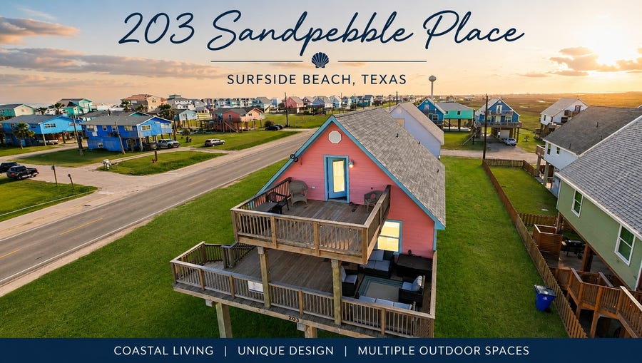 Property photo for 203 Sandpebble Place, Surfside Beach, TX