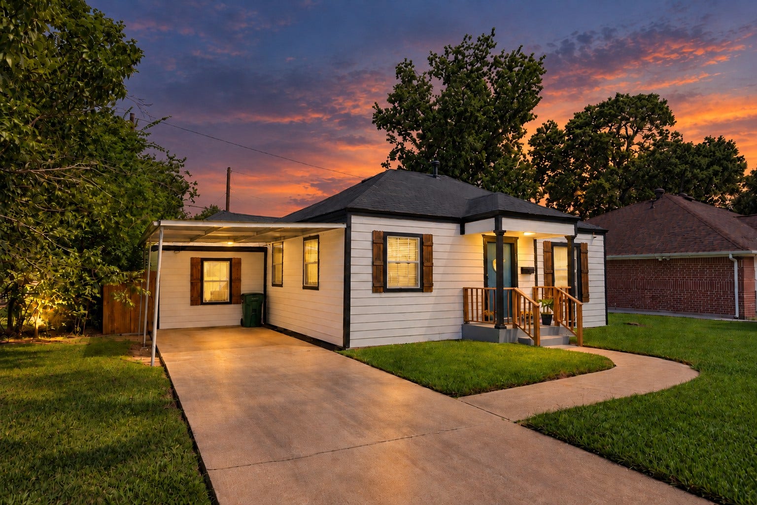 903 Willow Street, Pasadena, TX 77506 Step inside this inviting home right in the heart of Pasadena, where classic charm meets modern style with fresh white siding, striking black accents, and a welcoming front porch.