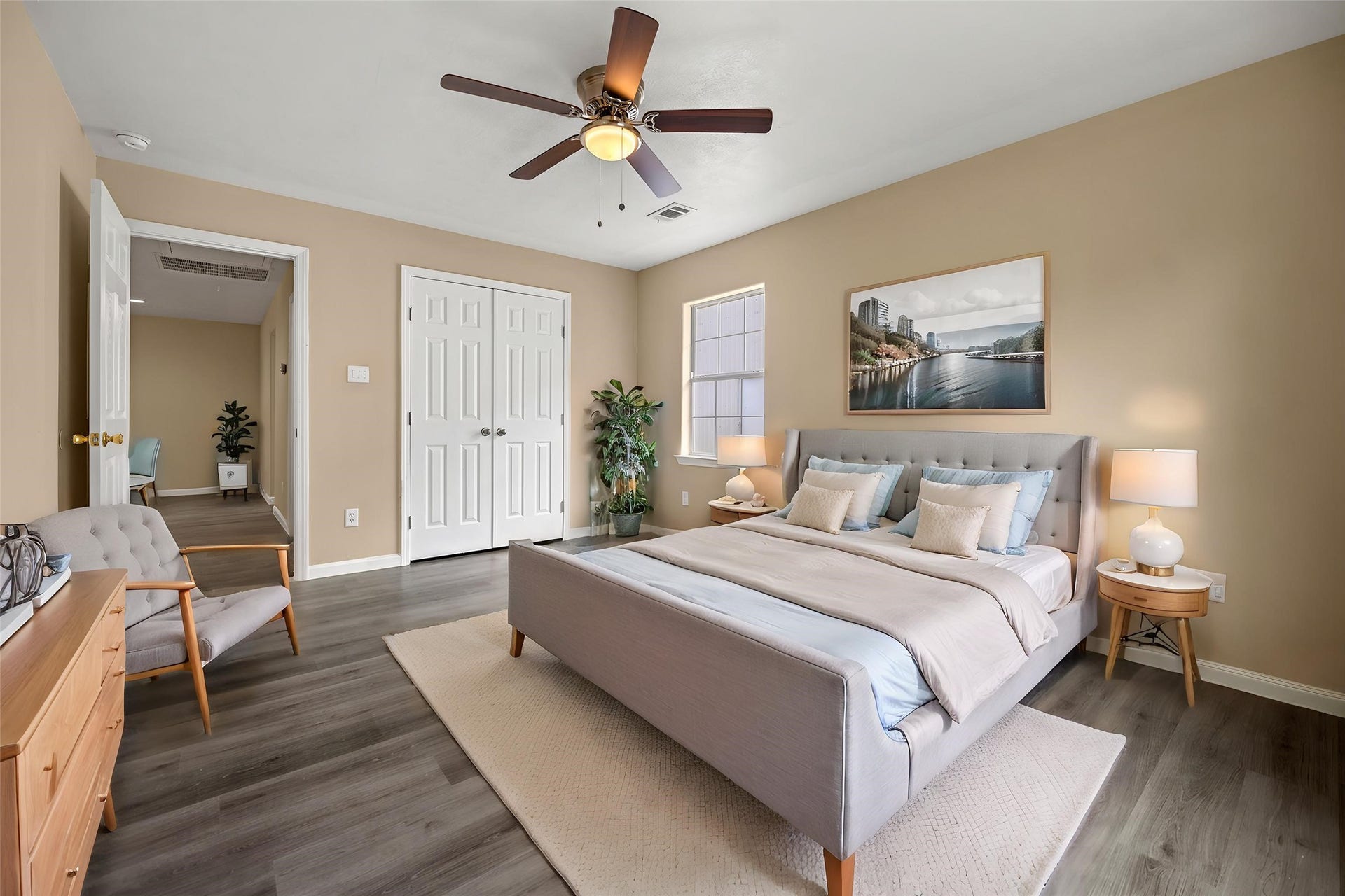 1608 Eastway Street, Galena Park, TX 77547 Principal Bedroom. Virtually staged