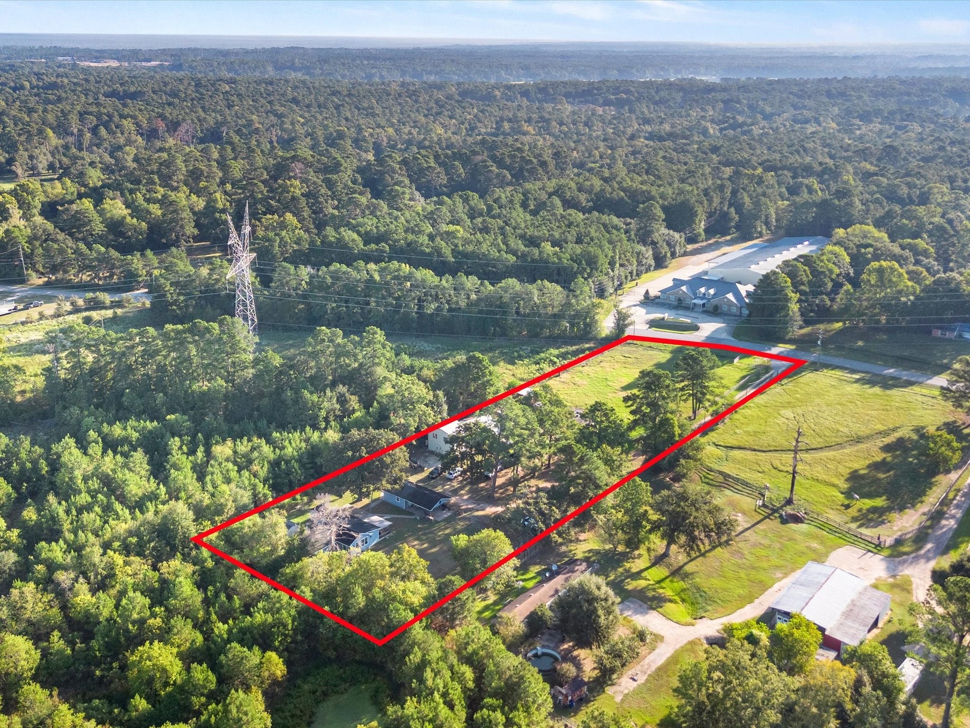 32403 Dobbin Huffsmith Road, Magnolia, TX 77354 Additional open land space offering room to expand, add structures, or build, subject to buyer verification and applicable restrictions.