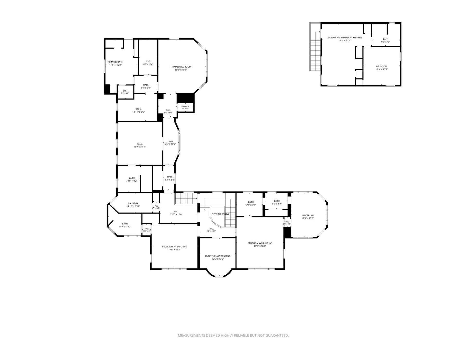 Second Floor floor plan with approximate dimensions