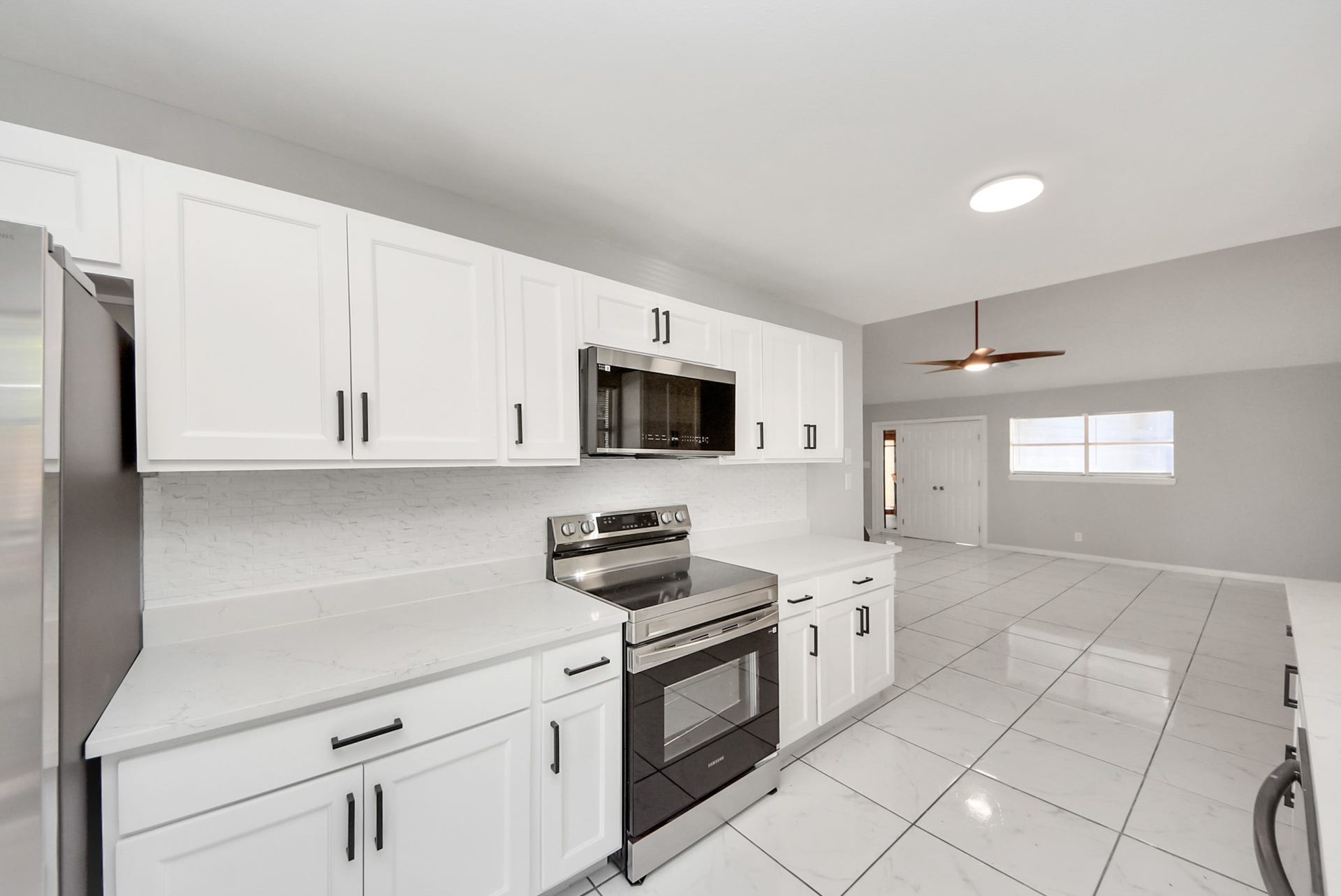 Another view of Kitchen towards Living Room