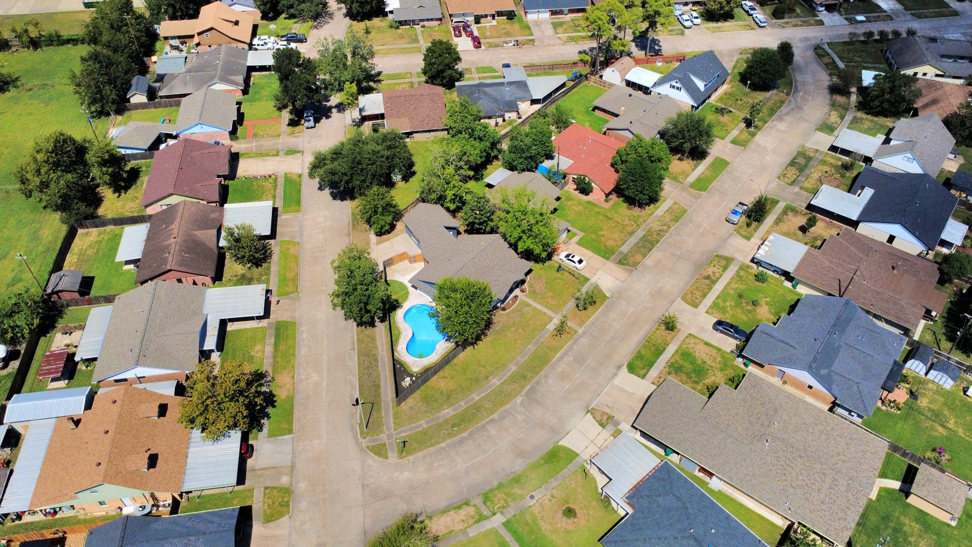 Drone shot of property showing Partnership Park