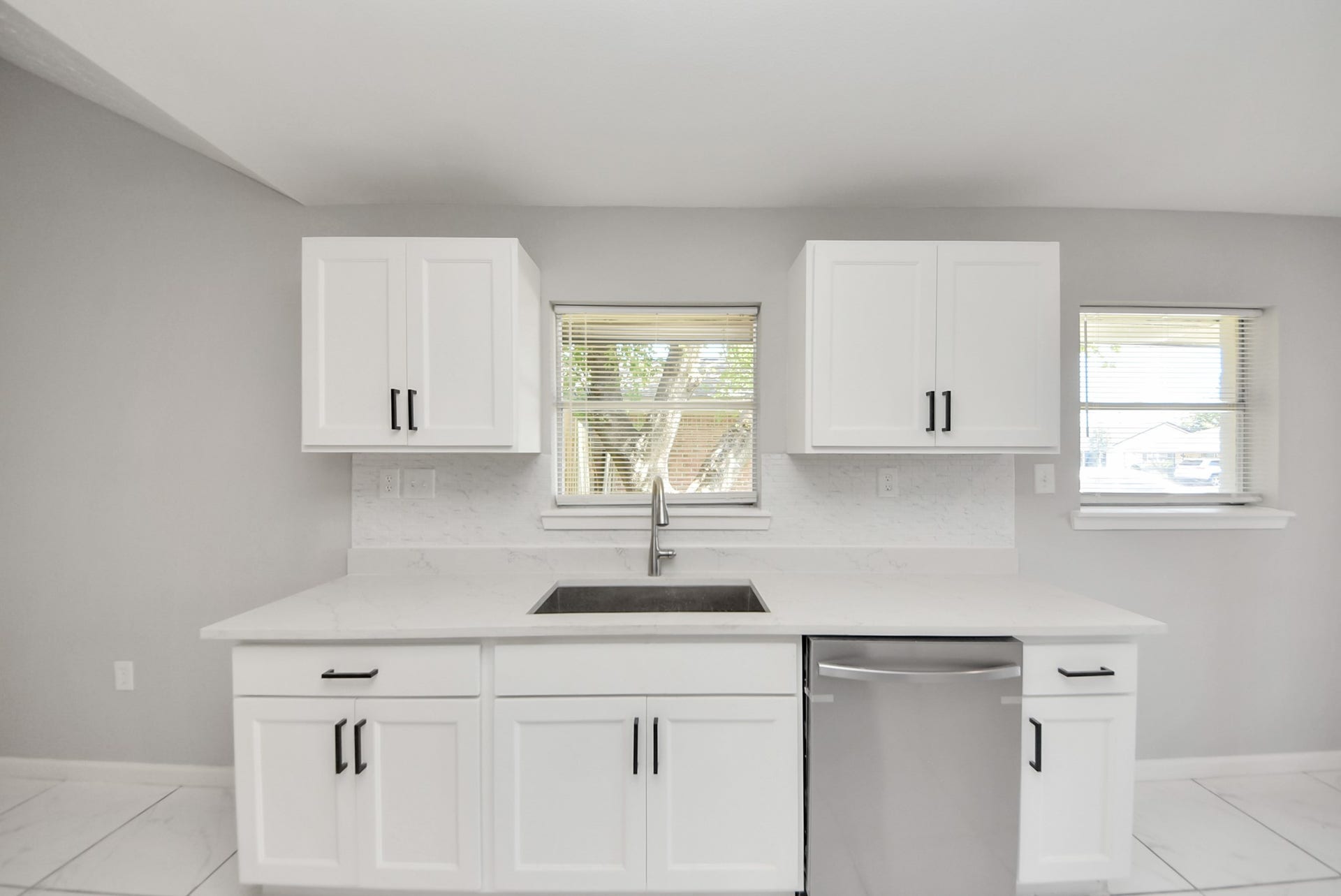 Striaght on view of Sink
