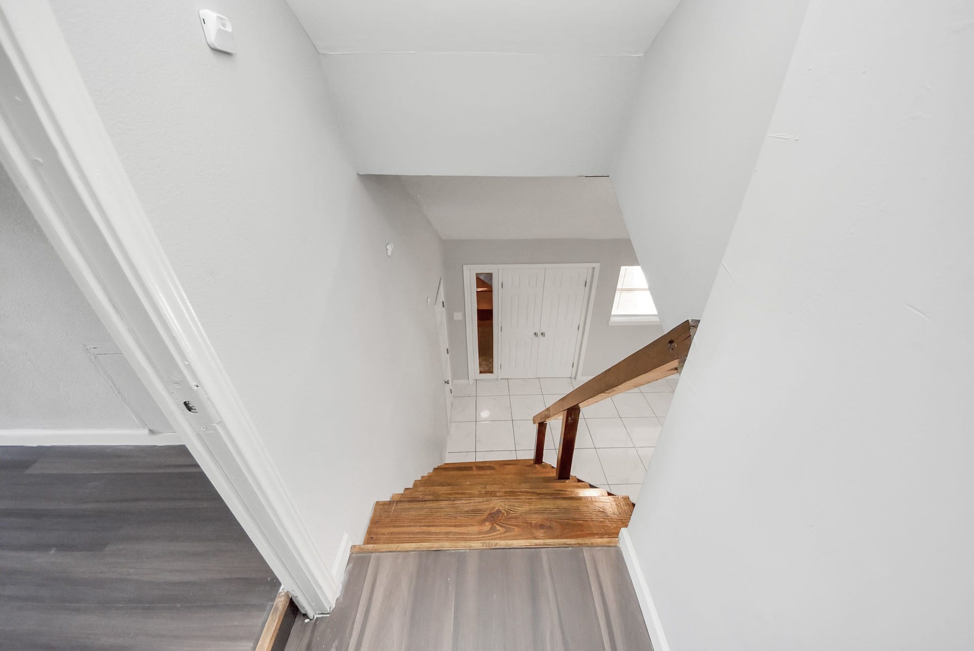 View from top of staircase