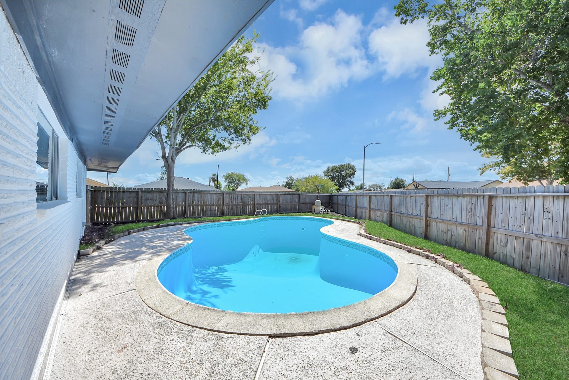 Backyard with pool