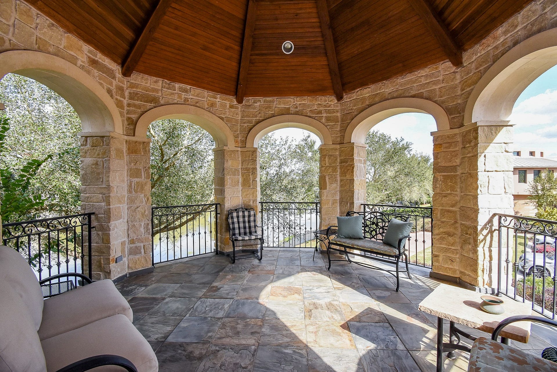Rotunda patio overlooking the water.  Ok so maybe this is where you will want to have your coffee every morning
