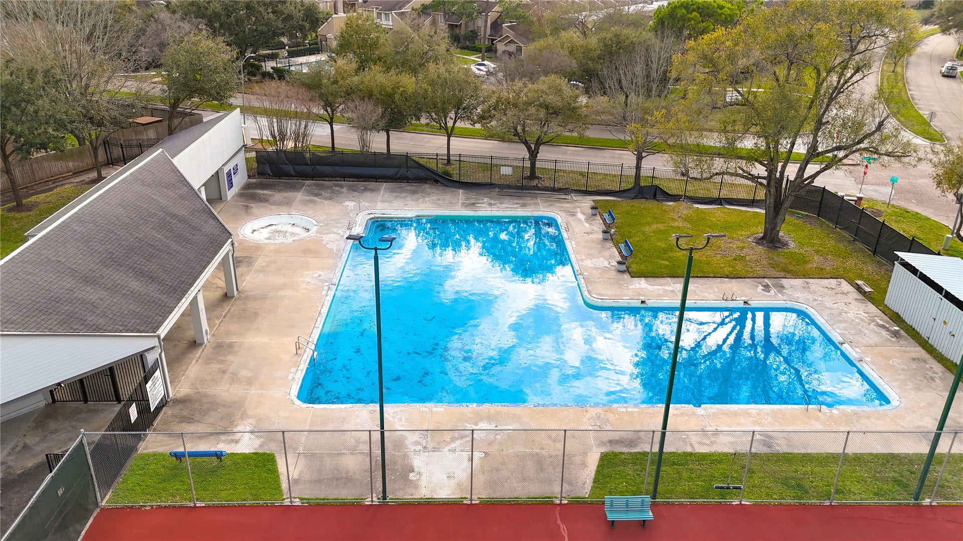 11423 Inwood Drive, Houston, TX 77077 Dive into the Village West lifestyle! The neighborhood community pool offers a refreshing escape on warm Houston days, whether you're enjoying a leisurely afternoon poolside, cooling off with a swim or gathering with neighbors. Surrounded by mature trees and inviting outdoor spaces, this wonderful community amenity adds another reason to love calling Village West home in the heart of the Energy Corridor!