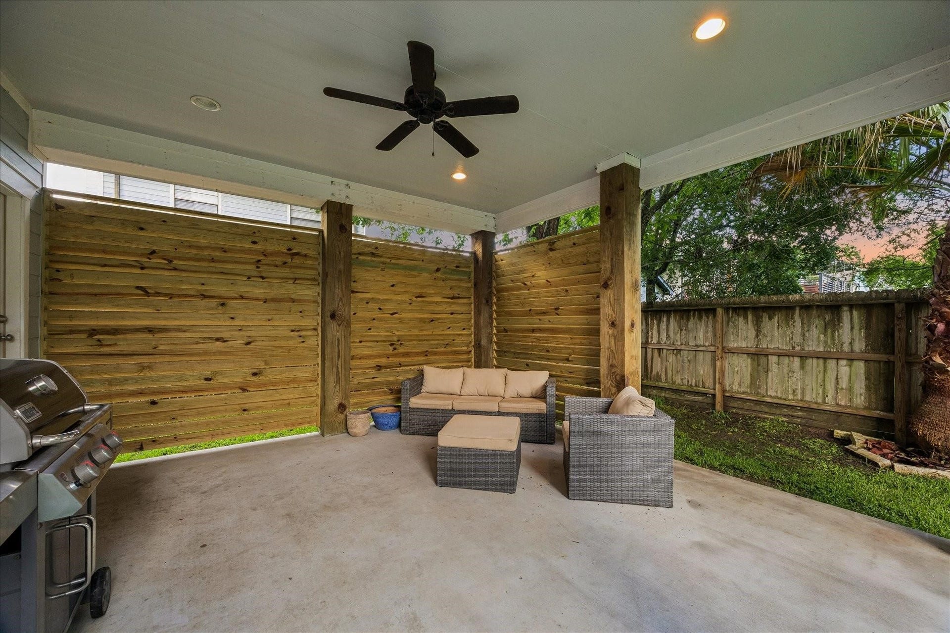 209 Queen Road, Clear Lake Shores, TX 77565 With room for lots of comfortable seating or a hot tub. It's the perfect place for outdoor relaxation and entertaining