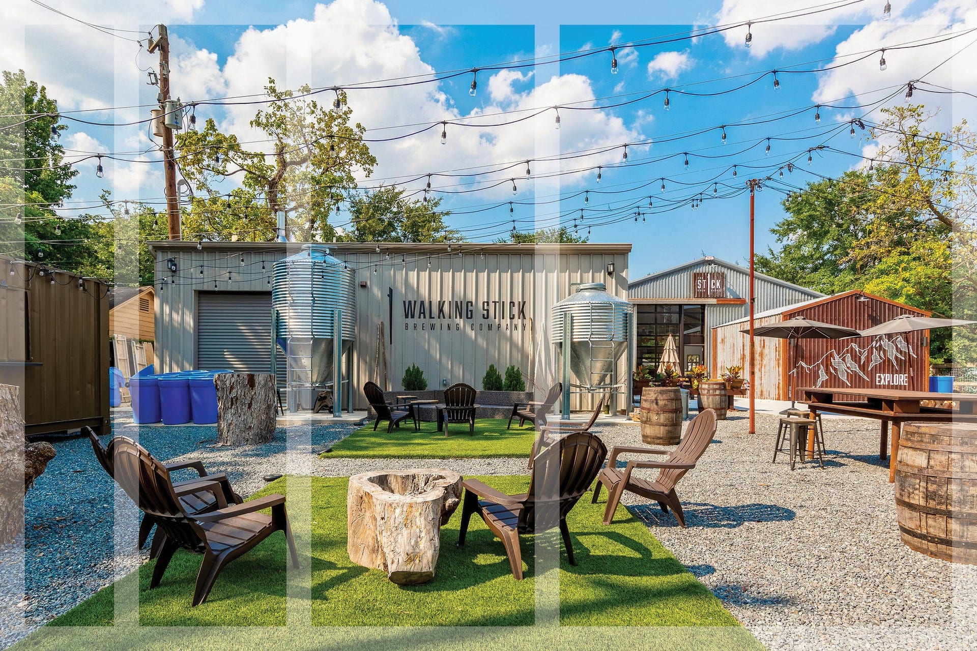 1611 Gardenia Drive, Houston, TX 77018 Walking Stick Brewing Company, together with their tap room and beer garden affectionately known as The Stick, features a seamless indoor-outdoor experience with craft beer and rotating food trucks.