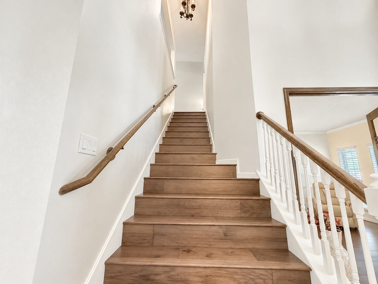 2602 Falcon Knoll Lane, Katy, TX 77494 Wood Stairs Leading to the upstairs.