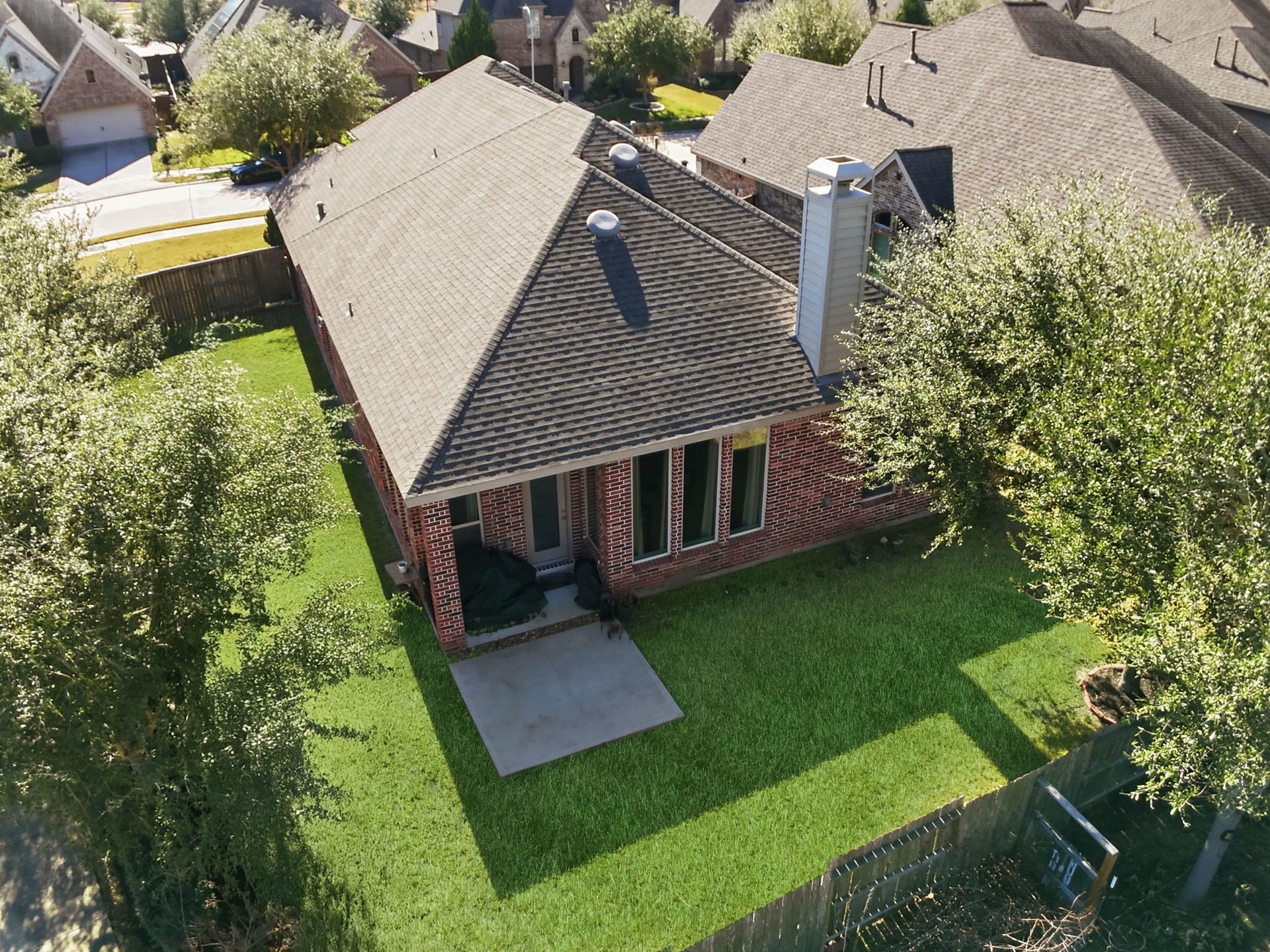 Corner cul-de-sac lot makes for a large back yard perfect for outdoor activities and and summer nights on the grill