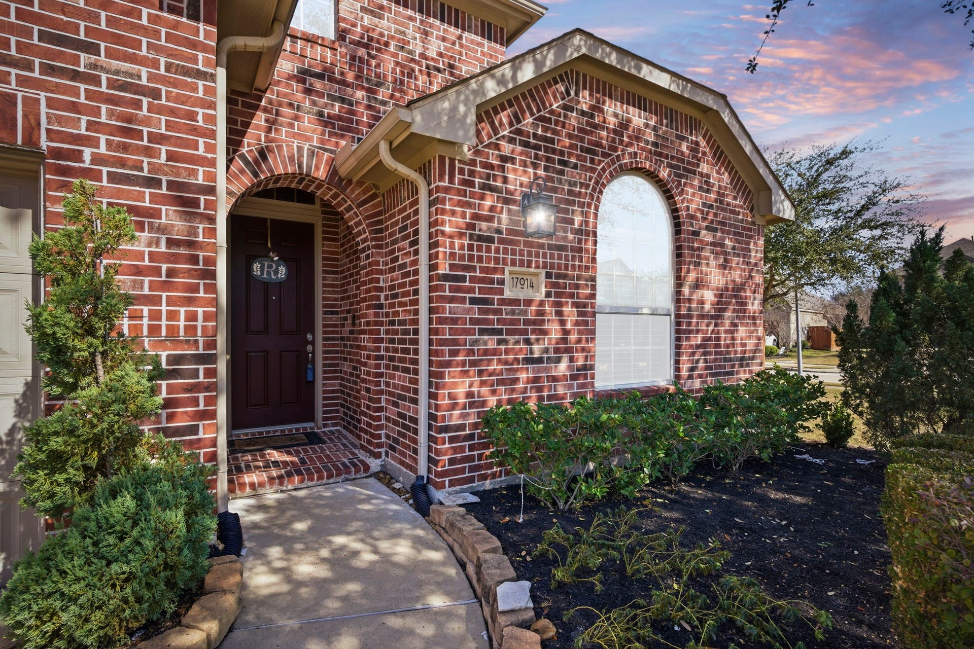 Private walkway guides you into your new home!