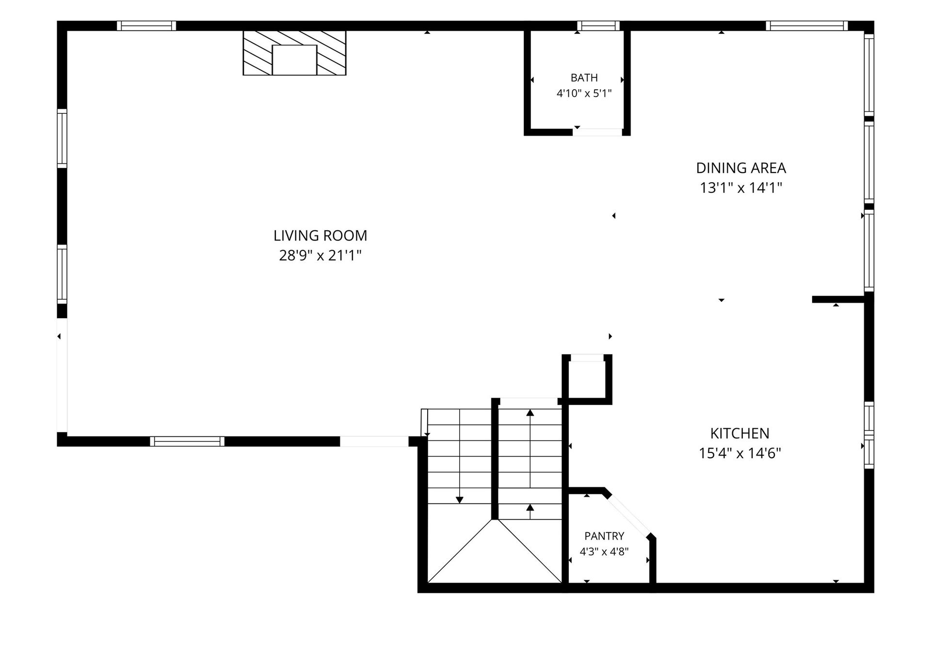 2607 Sailboat Drive, Houston, TX 77058 Spacious open floor plan featuring a large living room, dining area, and well-sized kitchen with an adjacent pantry, perfect for entertaining and daily living.