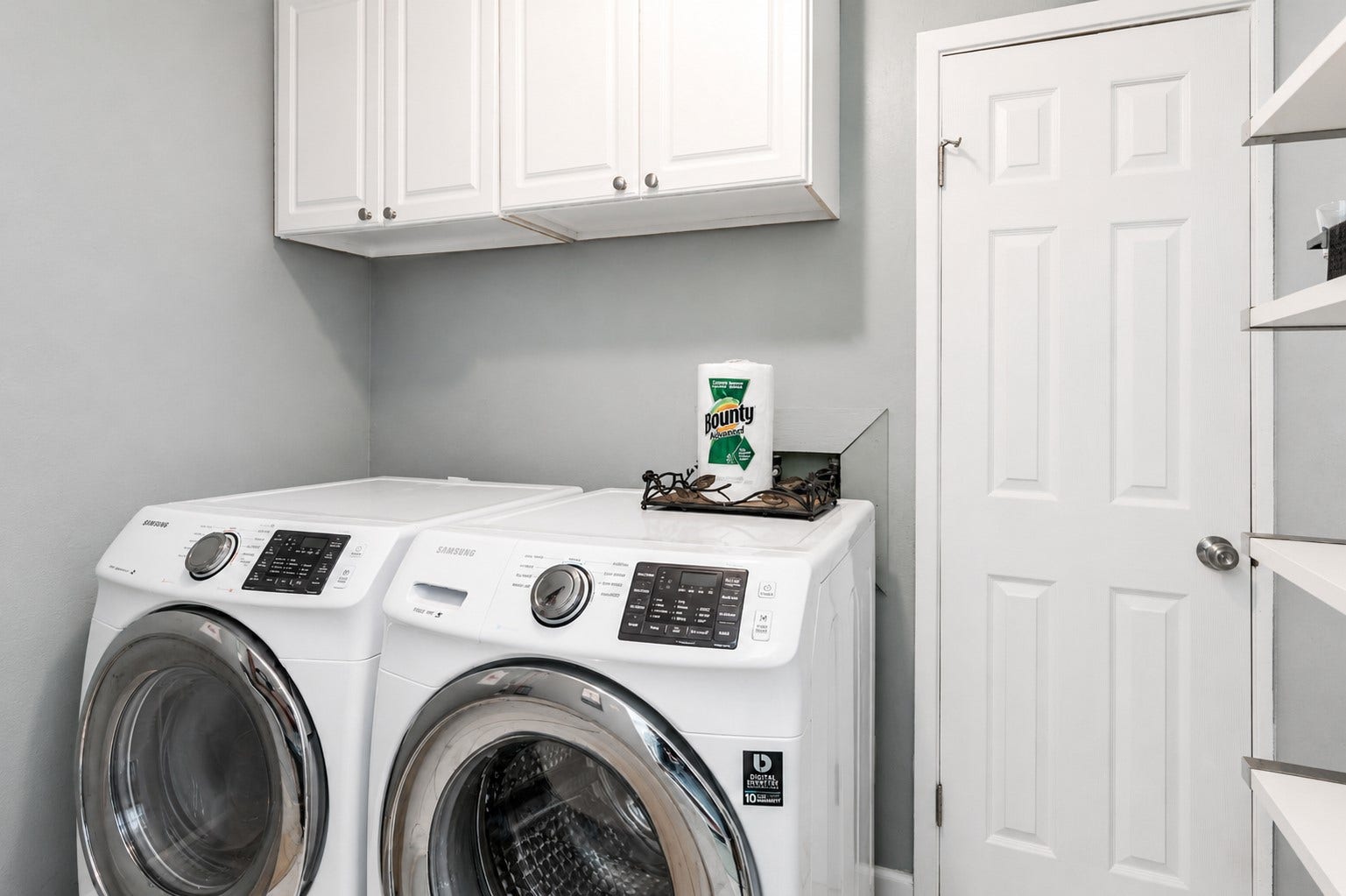 The indoor utility room is conveniently located.