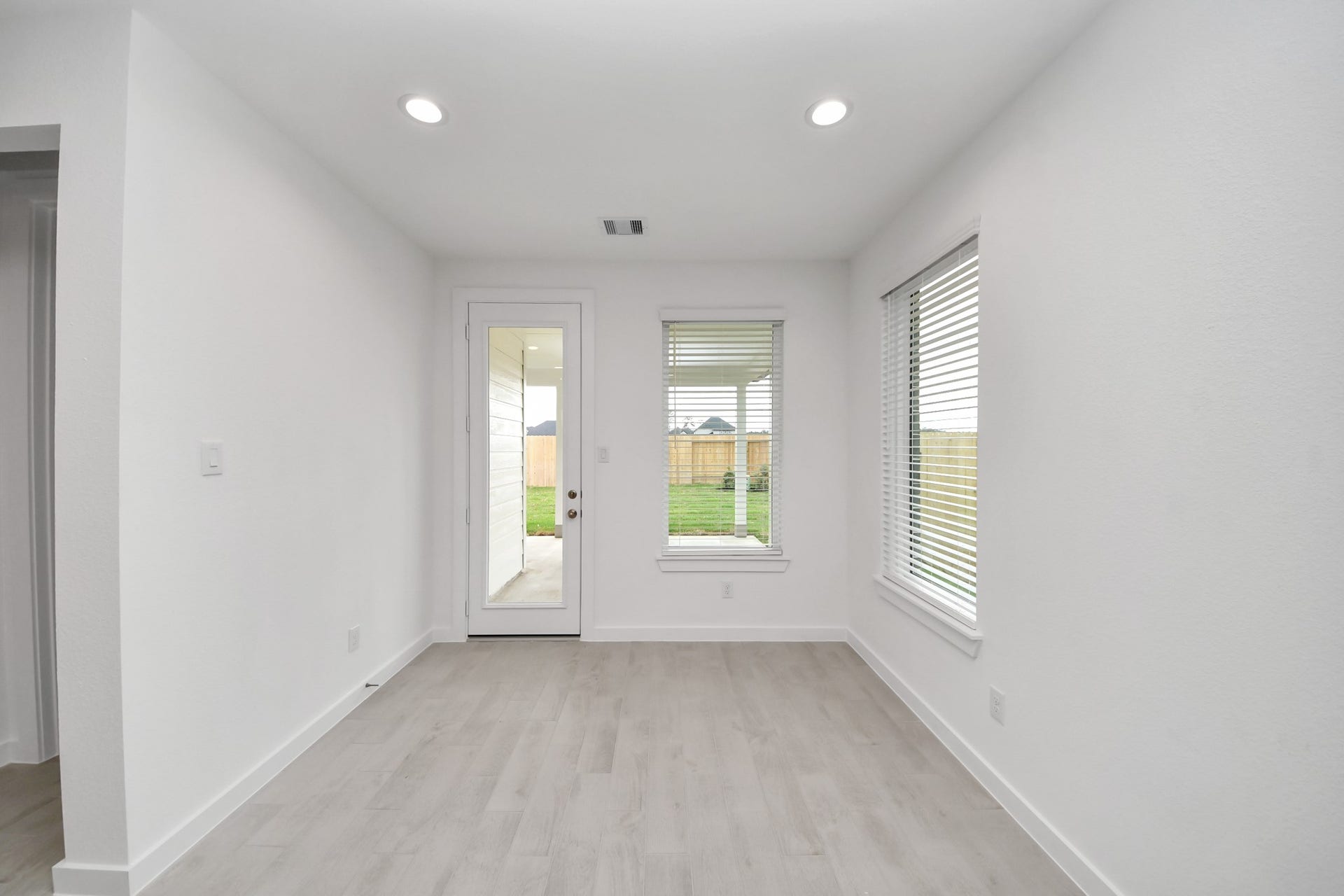 24515 Broad Park Ct, Spring, TX 77373 Enjoy breakfast with ease in the connected and cozy breakfast area, seamlessly integrated with the kitchen for utmost convenience. Step through the back door for a breath of fresh air onto the covered patio, extending your living space to the outdoors