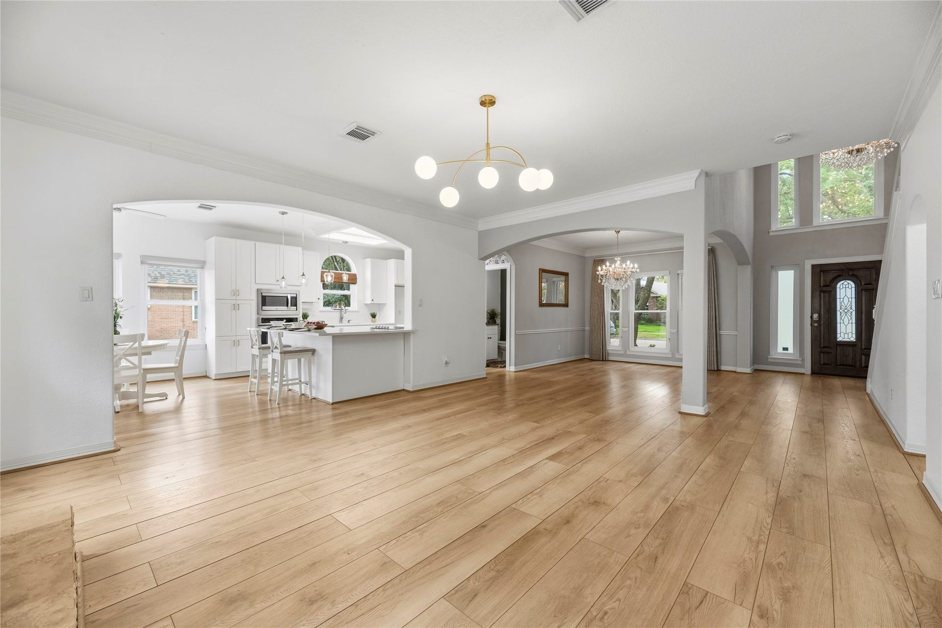 Open living spaces.