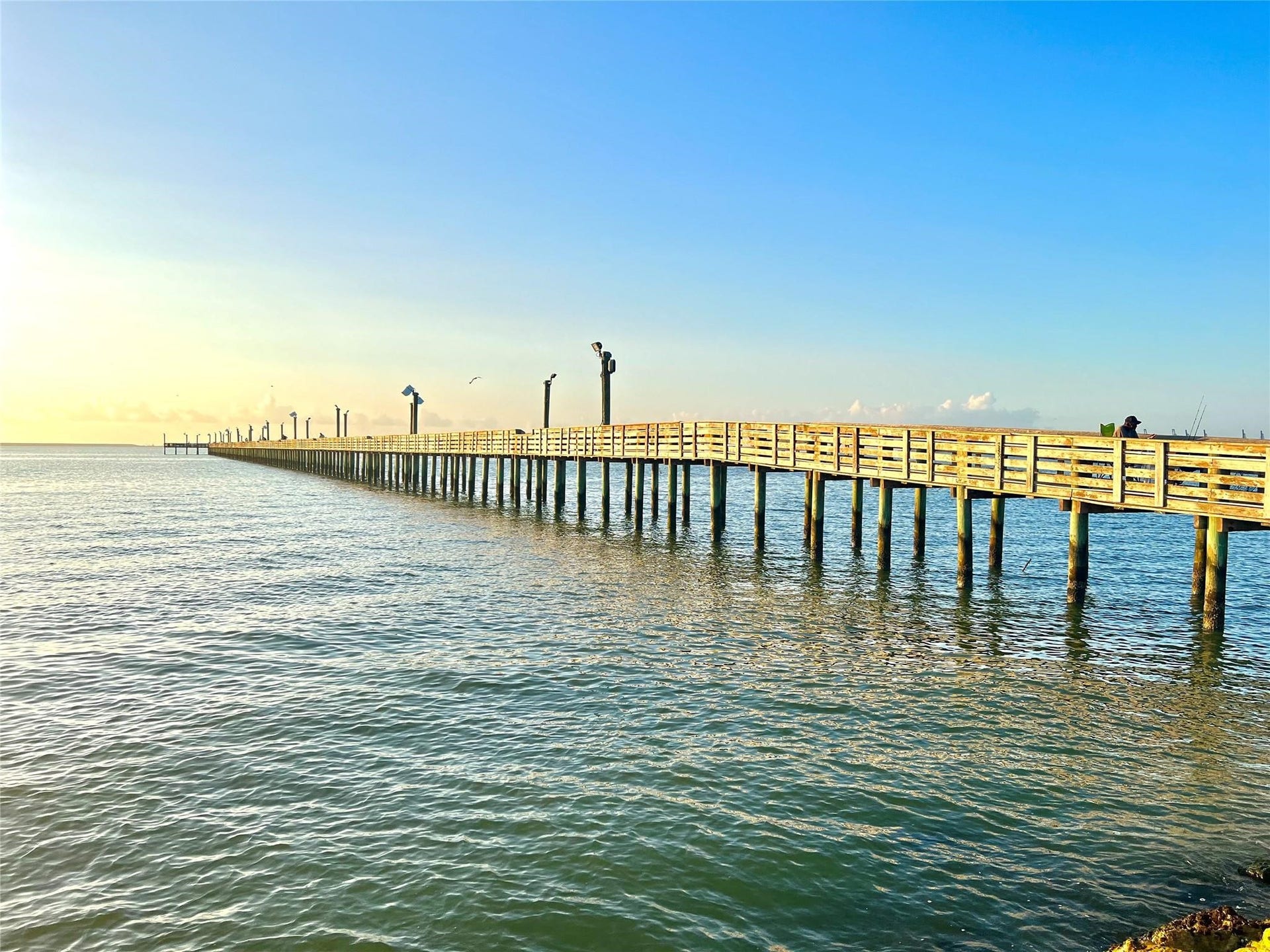 Steps from fishing pier
