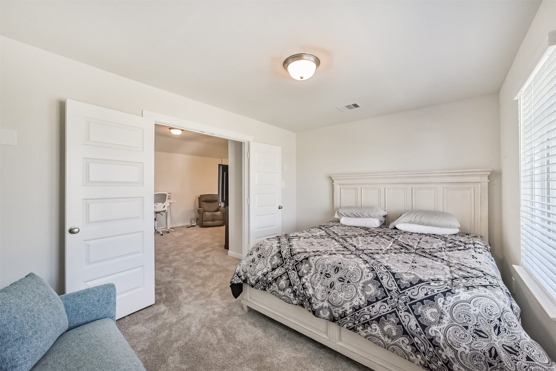 2630 Wastelbread Lane, Rosenberg, TX 77471 Media Room, outlets are behind the bed. There is no closet