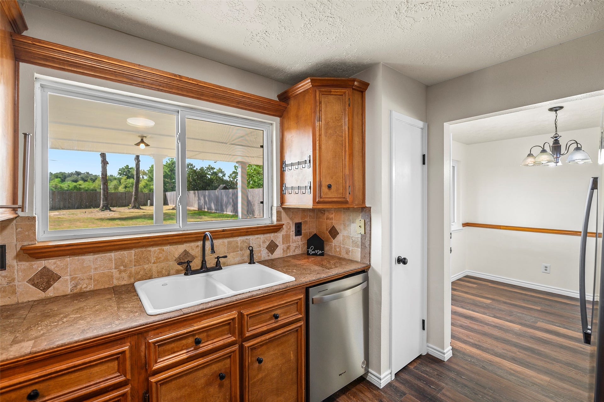 4119 Bridgeland Lane, Spring, TX 77388 Overlooking through the double pane windows, covered patio, spacious backyard and no back neighbors.