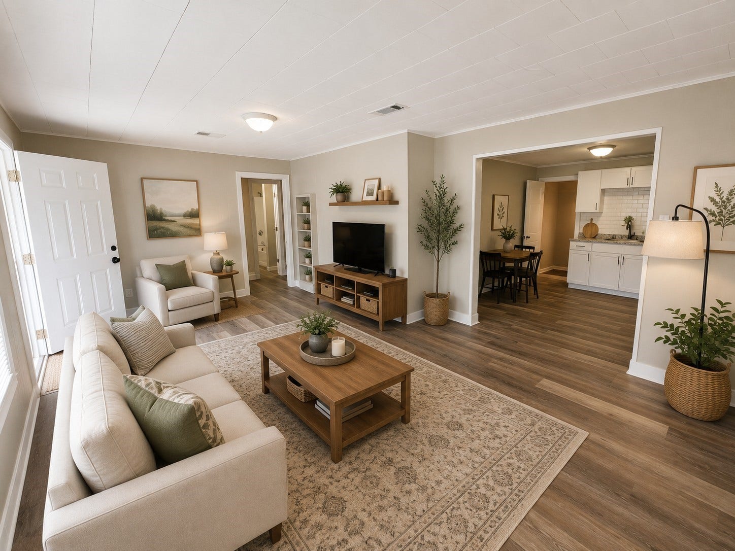 202 N Logan Street, Texas City, TX 77590 Staged living room to show the potential