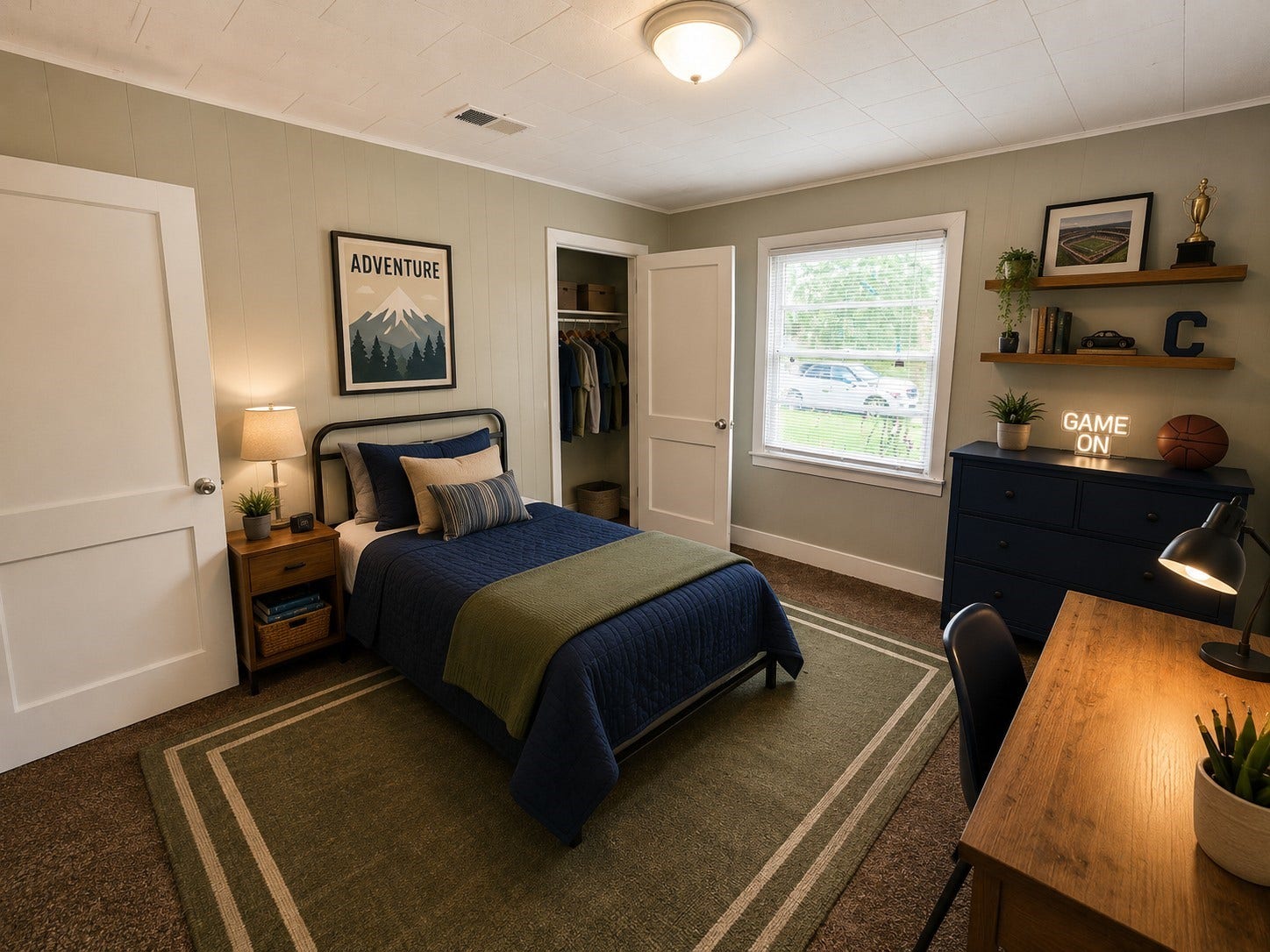 202 N Logan Street, Texas City, TX 77590 Staged bedroom