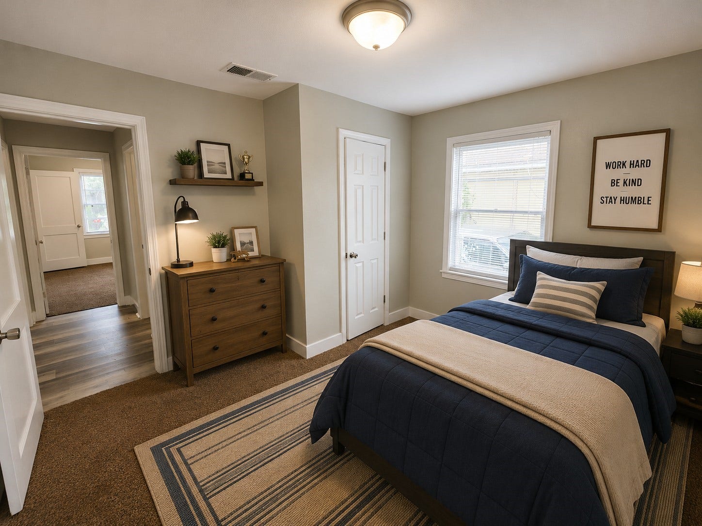 202 N Logan Street, Texas City, TX 77590 Staged bedroom