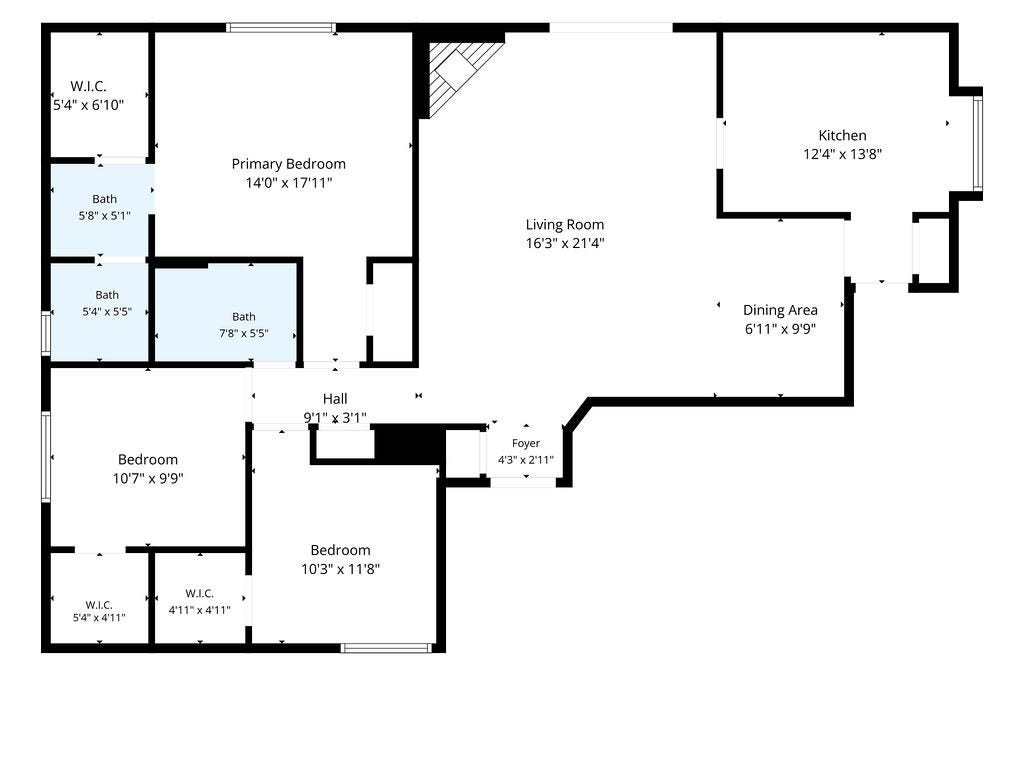 407 Ironbark Drive, Houston, TX 77598 Floor plan with room sizes