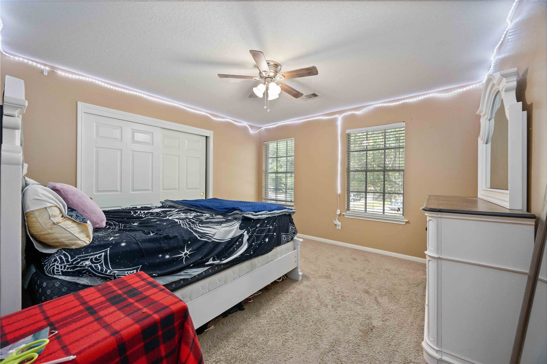 1 of 3 bedrooms upstairs.