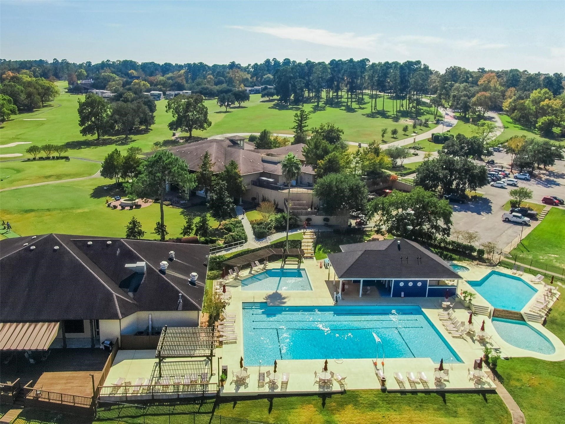 April Sound Country Club swimming pools and cabana.