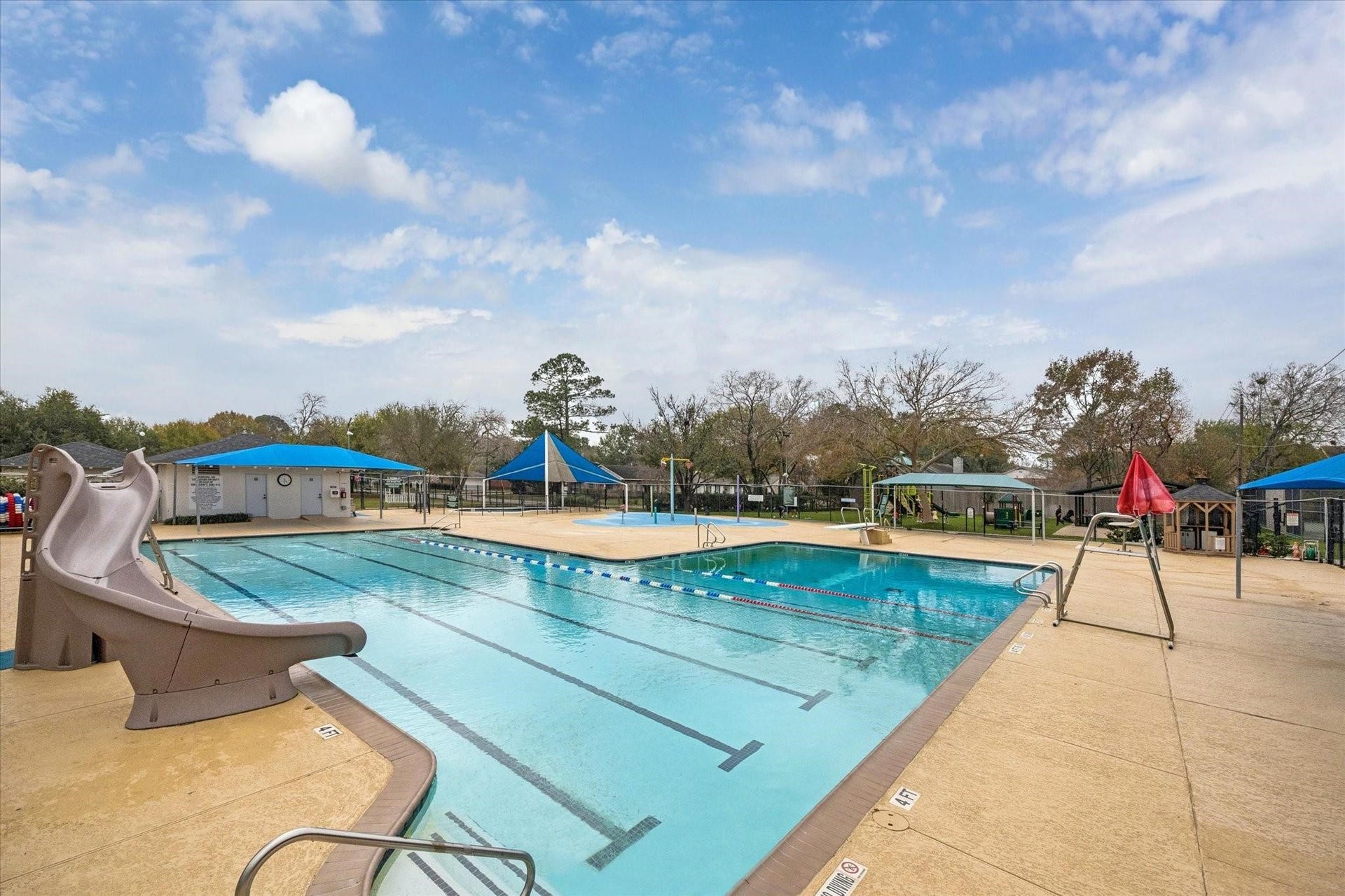 The large pool area also offers a separate splash pad and baby pool and is open seasonally from May to September.