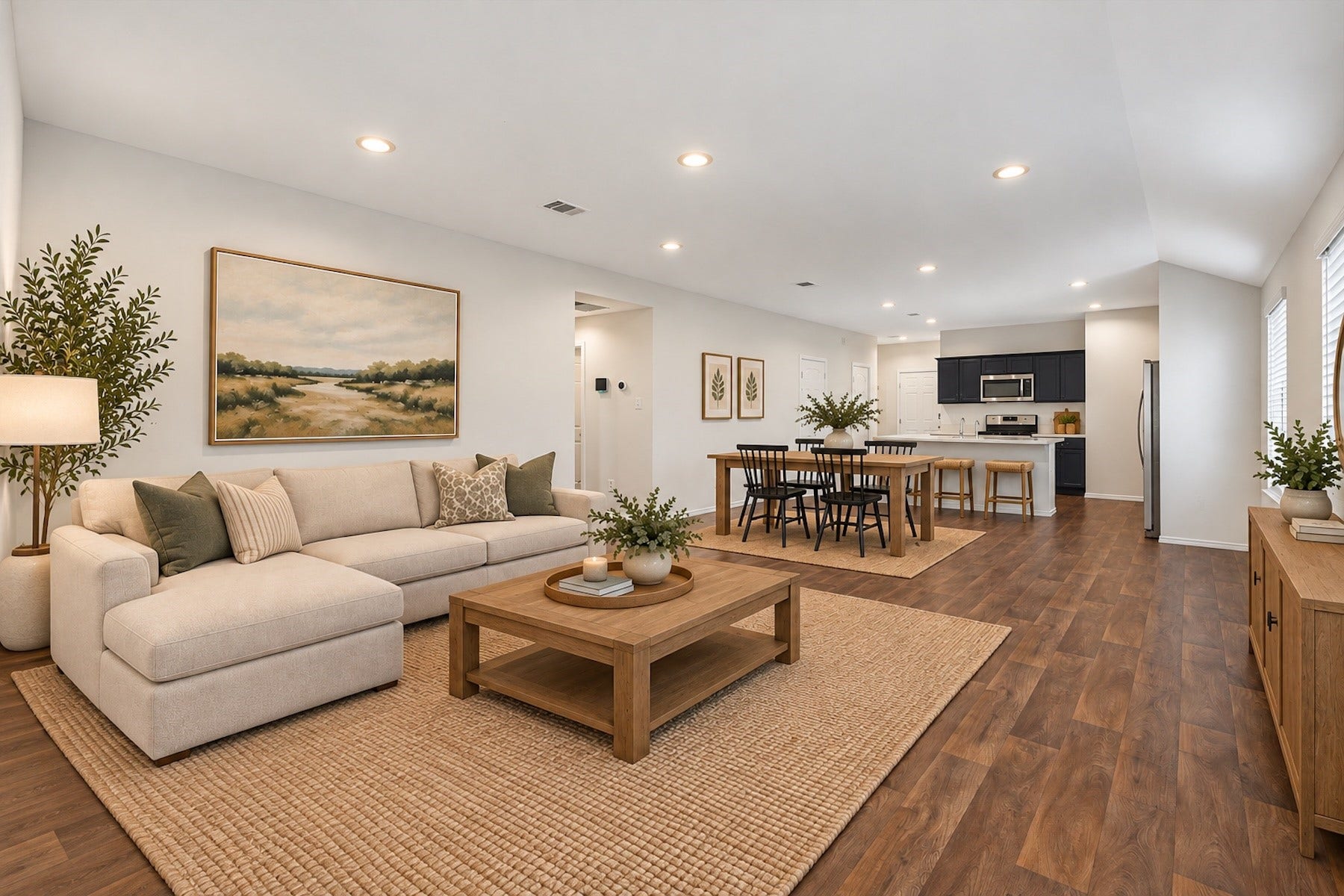 Expansive open living space ideal for entertaining. *virtually staged
