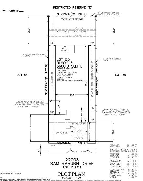 22003 Sam Raburn Drive Preliminary Plot Plan