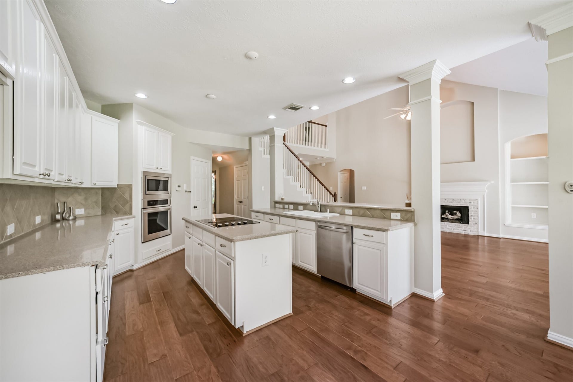 12614 Brazos Bend Trail, Humble, TX 77346 Kitchen open to Living area.