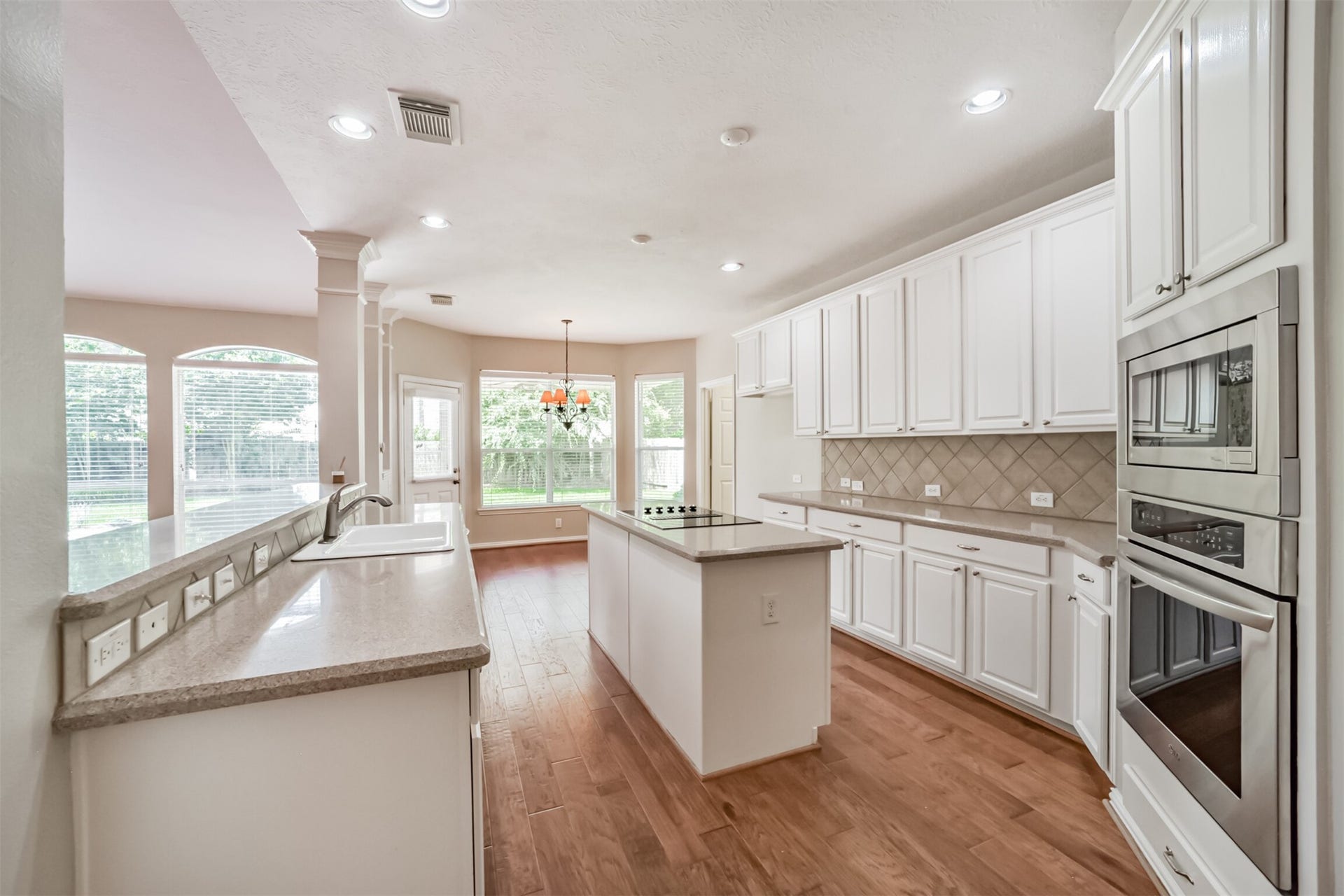 12614 Brazos Bend Trail, Humble, TX 77346 Plenty of Corian Countertop space. Lots of cabinets