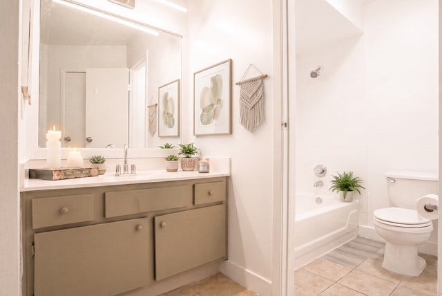 12627 Ashford Meadow Drive, #2, Houston, TX 77082 Virtually staged primary bathroom