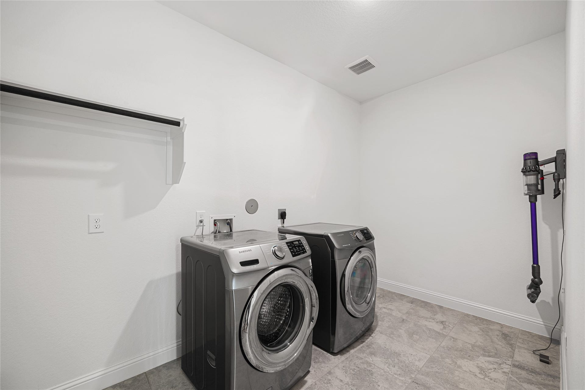 Spacious laundry room ready for you to customize.