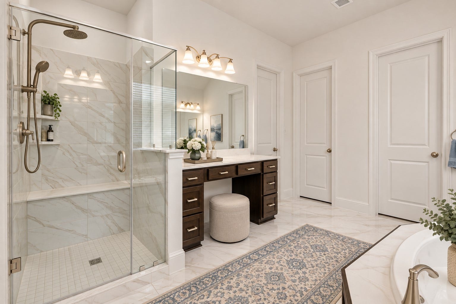 4816 Blue Pearl Lane, League City, TX 77573 he secluded primary retreat boasts a spa-inspired en-suite bath with dual vanities, soaking tub, walk-in shower, and generous walk-in closet.