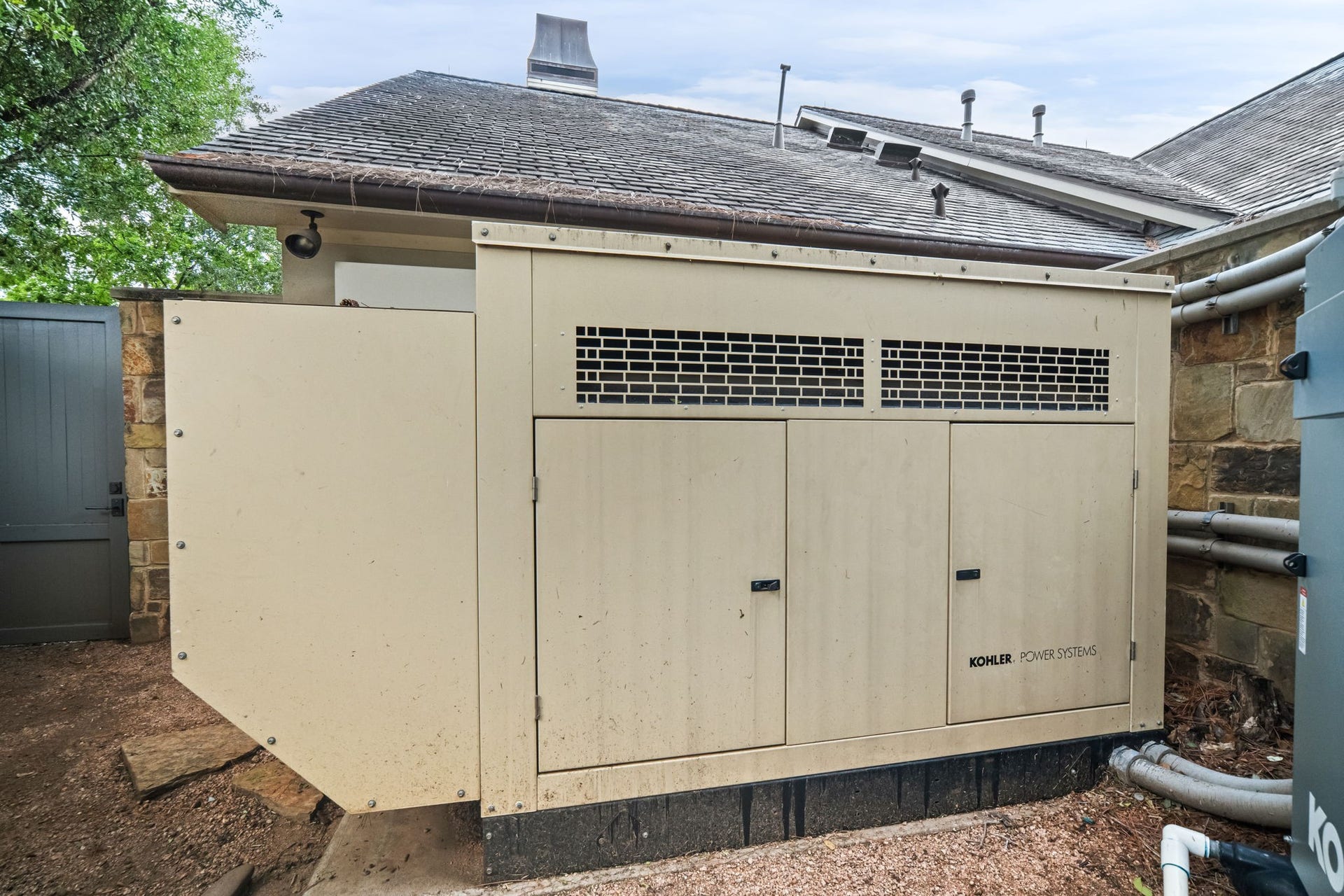 1 Gage Court, Houston, TX 77024 A commercial-grade Kohler 125KW whole-house generator provides substantial backup power for the residence. The system includes a recently replaced control panel valued at approximately $80,000 per seller.