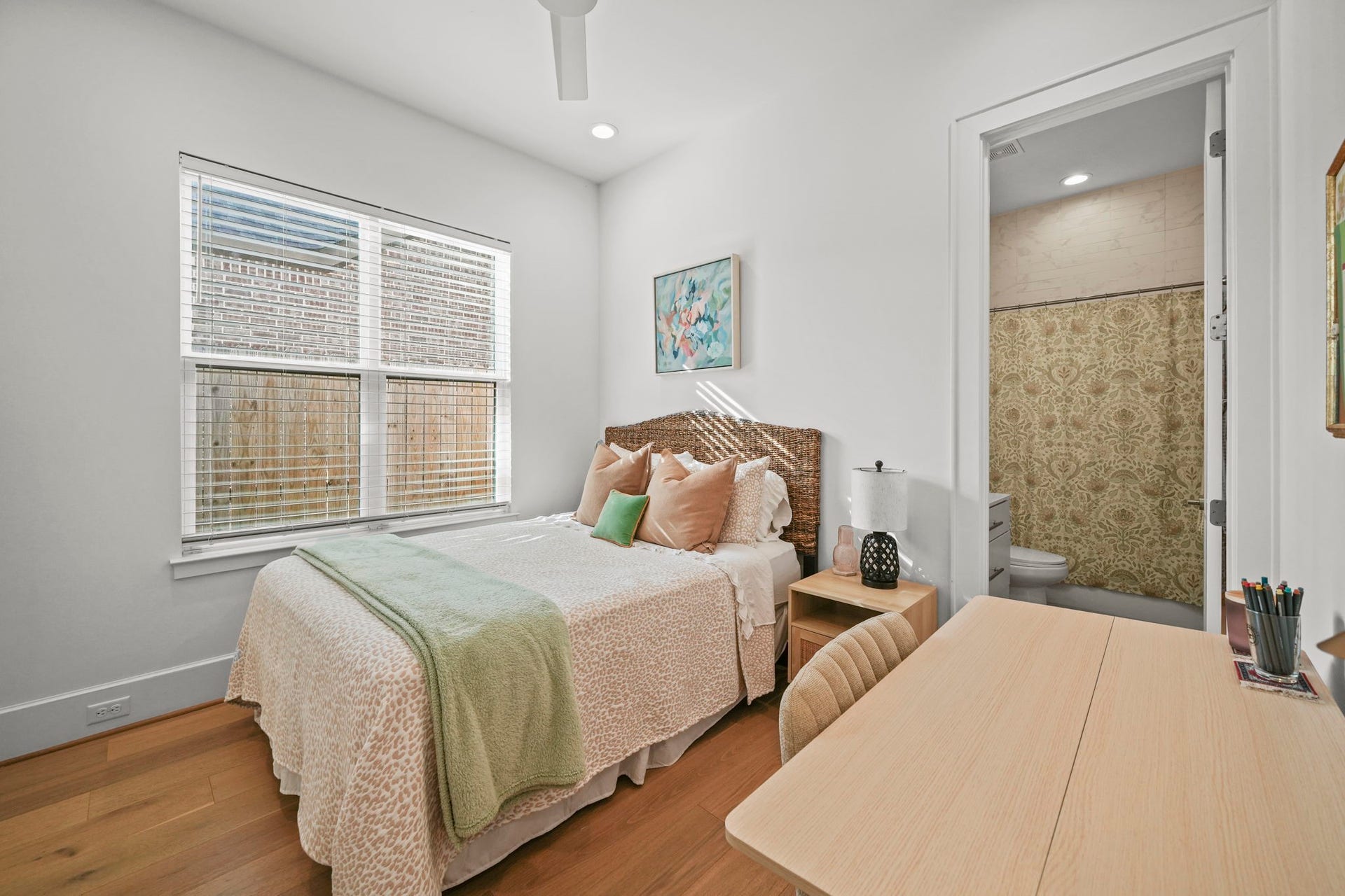 6425 Remlap Street, Houston, TX 77055 One of the secondary bedrooms with en suite full bathroom!