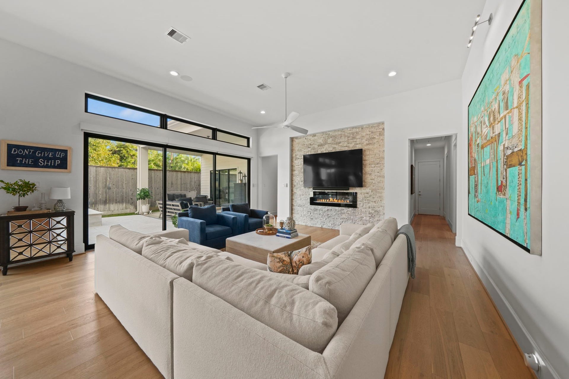 6425 Remlap Street, Houston, TX 77055 The family room is another room that is open to the backyard entertaining space!