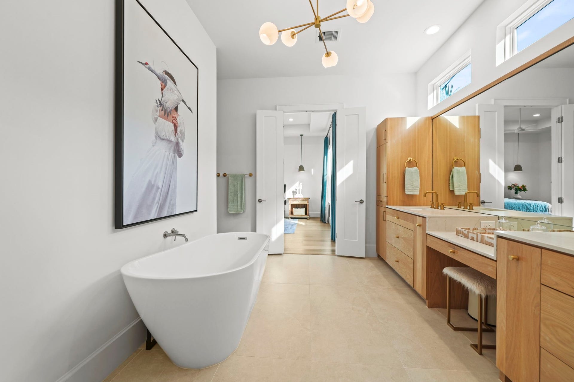 6425 Remlap Street, Houston, TX 77055 The primary bathroom is so spacious and has great storage space!