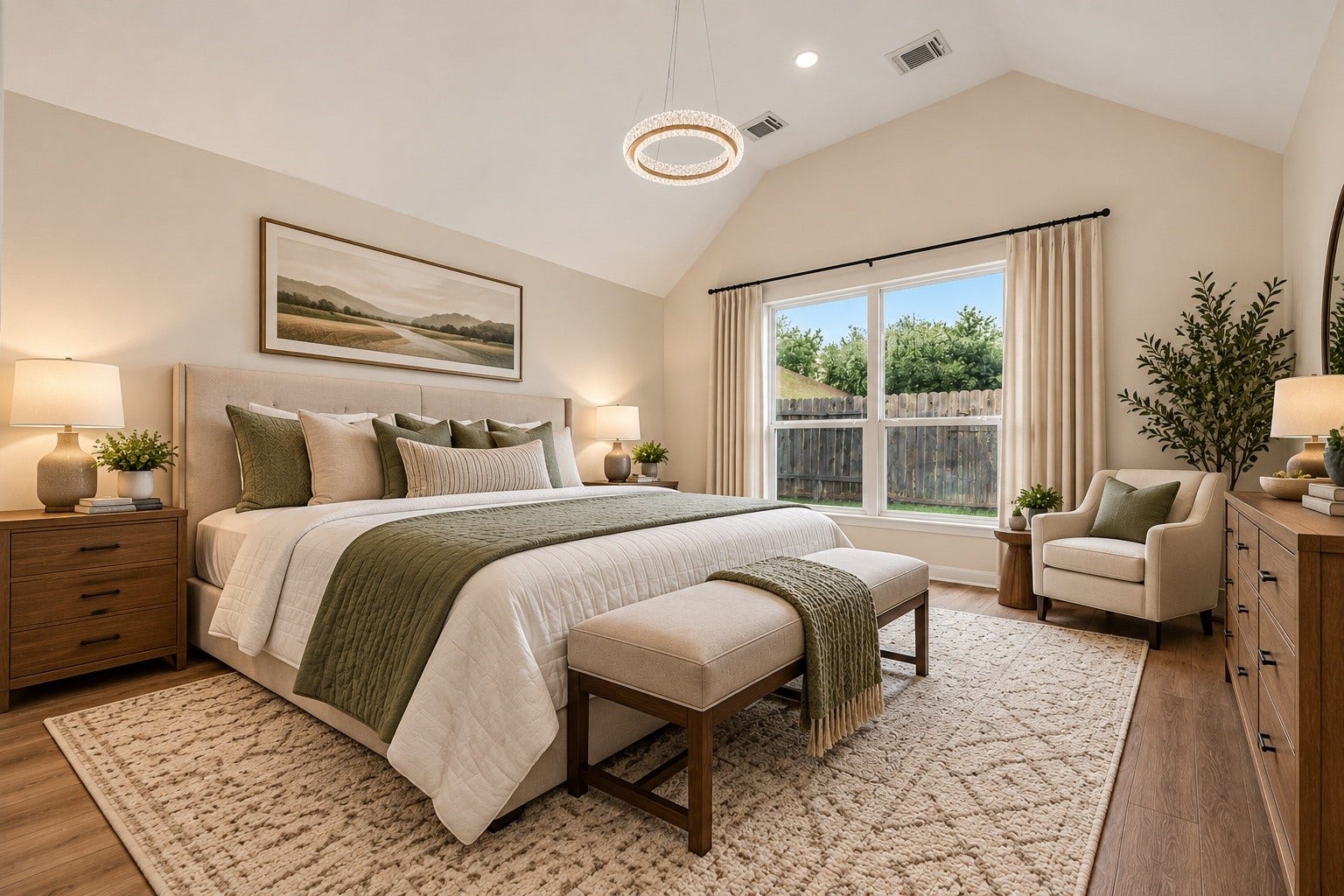 3906 Inglewood Circle, Missouri City, TX 77459 Primary bedroom is secluded in the back of the home with a beautiful window and en suite bathroom.