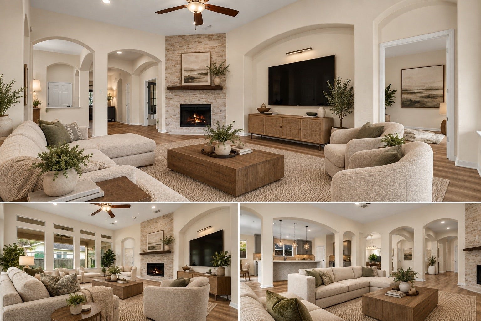 3906 Inglewood Circle, Missouri City, TX 77459 Virtual rendering of the family room, open concept on full display.