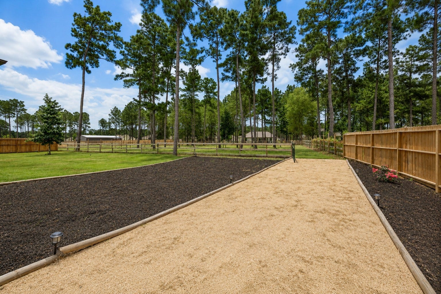 13432 Maverick Trail Road, Conroe, TX 77303 Notice the two sections of the backyard separately fenced